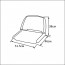 Сиденье пластмассовое складное Folding Plastic Boat Seat серое 75110G/C12503G